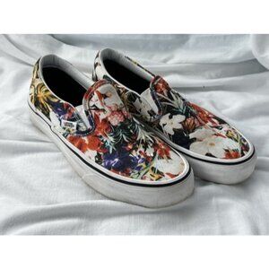 Vans Colorful Tropic Floral Pineapple Slip On Unisex Shoes Men 4.0 Women 5.5